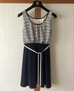 【希少・極美品】Rady シフォンノースリーブワンピース　 ウエストリボン