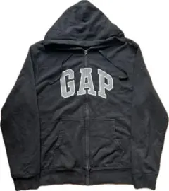 old GAP 00s full zip hoodie L Y2K Black