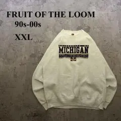 90s-00s フルーツオブザルーム（XXL）カレッジロゴスウェット＊メキシコ
