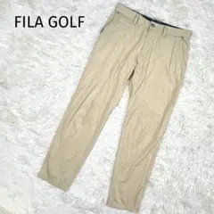 FILA GOLF ゴルフパンツ【L】【W82】ライトベージュ ロゴ刺繍のサムネイル