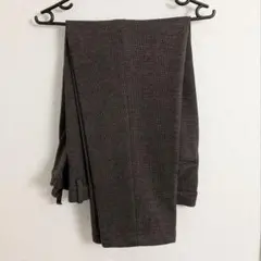 ダークグレー チェック柄 スラックス