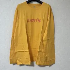 【未使用】リーバイス ロンT 長袖 Tシャツ マスタード イエロー L ロゴのサムネイル
