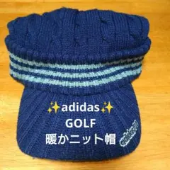 ✨adidas✨GOLF ニットキャップ ネイビー ストライプ