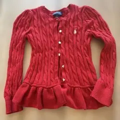 POLO RALPH LAUREN レッド カーディガン 6歳サイズ