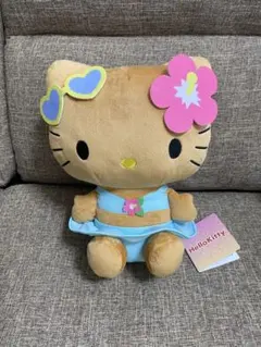 ハローキティ　Lぬいぐるみ　日焼けギャルVer.