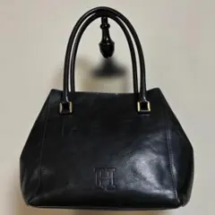 HIROFU ヒロフ 極美品 ハンドバッグ レザー 本革 黒 ブラック 1313 