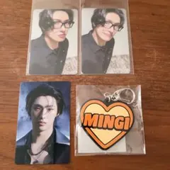 ATEEZ オンラインくじ ミンギ トレカ ラバーネームキーリング