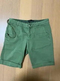 ZARA MAN グリーン ショートパンツ