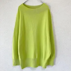 イネド ニット M イエローグリーン 上品 春カラー 洗練 オフィス きれいめ
