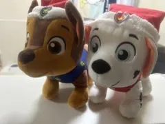 パウ・パトロール ぬいぐるみ サンタ帽子 チェイス＆マーシャル2点セット