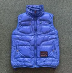DIESEL ダウンベスト 青 M