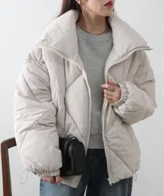 本日まで【新品未使用】COLONY2139 ダイヤキルト中綿BIGカラーブルゾン