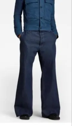 【極美品】バギーデニムスラックス W34