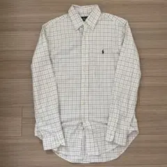 ラルフローレン ポロポニーロゴ刺繍 チェックBDシャツ S 90s