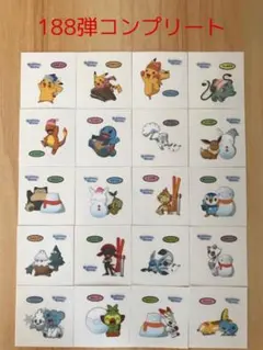 188弾コンプリート◆ポケモンパン デコキャラシール◆