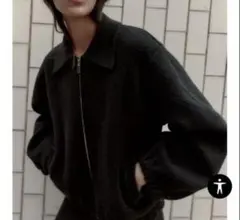 ジップアップニットボンバージャケット