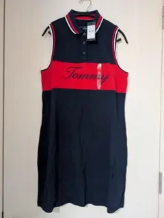 Tommy ノースリーブポロシャツ Mサイズ ネイビー/レッド