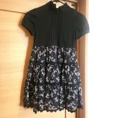 組曲 クミキョク 黒 ブラック 半袖ワンピース サイズM 110 120cm