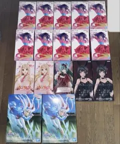 人気アニメ、美少女系　大箱プライズフィギュア17点