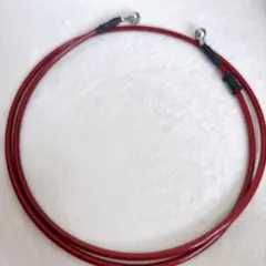 バイク用 ブレーキホース 170cm レッド メッシュホース 穴径10mmのサムネイル