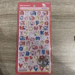 【国内正規品・美品】ボンボンドロップシール もじ　赤　ハローキティ　キティ