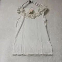 LIZ LISA レースタンクトップ ホワイト　チャーム付き　未使用品のサムネイル