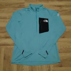 美品　ノースフェイス　エクスペディションドライドットジップハイ　水色　WL
