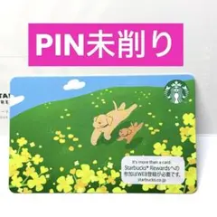 スターバックス カード フラワー＆ドッグ 春　犬☆PIN 未削り