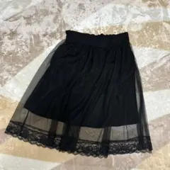 ブラック フレアスカート 3L