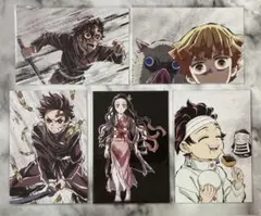 炭治郎、禰豆子、善逸、伊之助、／幕間画ポストカード 5点／全集中展／鬼滅の刃