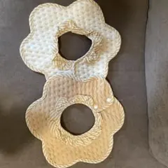 ぽこぽこハートの花型スタイ 2枚セット