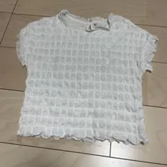 GU ホワイトリブトップス 150