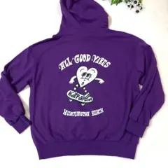 ROXY ロキシー　バックプリントプルオーバーパーカー　パープル