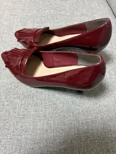 ワインレッド フリンジ パンプス 23cmのサムネイル