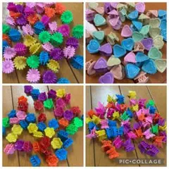 カラフルなヘアクリップ4種セット　130個入り