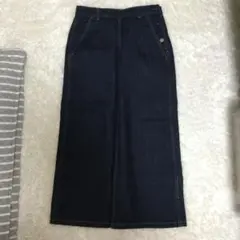 GU デニムスリットナローロングスカート L