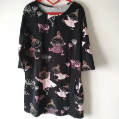 MOOMIN ブラック 五分袖 Tシャツ M