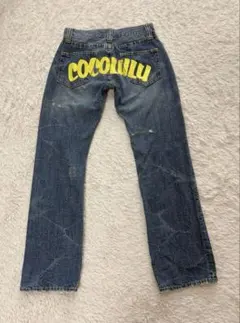 COCOLULU デニムパンツ レディース ダメージ加工　イエロー　24のサムネイル
