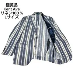 極美品　麻100% Kent Ave テーラードジャケット　太ストライプ　Mのサムネイル