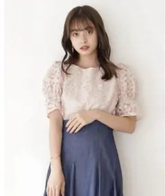 オーガンフラワーブラウス　ピンクPROPORTIONBODYDRESSING