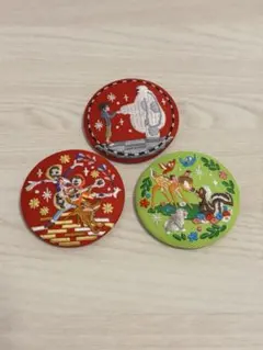 ディズニー 刺繍缶バッジ Disney