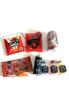 ガチャお酒お菓子6点セット　飲み物ミニチュアカプセルまとめ売り　食品サンプル