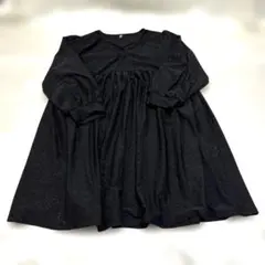 SHEN ジャガ－ド柄　ワンピース　黒　3XL(4L) 少し透け感有りのサムネイル