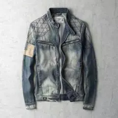 ジャン デニムジャケット メンズ ダメージ ビンテージ加工 ジージャン --