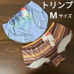 Triumph ブルー花柄、ボーダー、ショーツ Mサイズ　２枚セット
