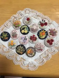 M i様ご専用刺繍ブローチ