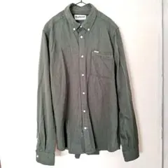 Barbour　バブアー　シャツ　ヘリンボーン　カーキ