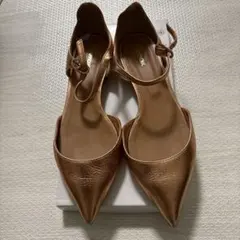 裏張り済★PIPPICHIC ピッピシック★ブラウンゴールド　パンプス　37.5