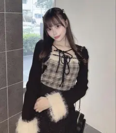 oneway ファー付きボレロ風トップス ベージュ系 - メルカリ