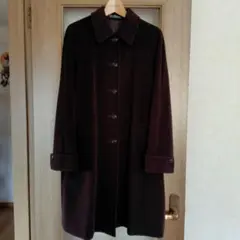 【NEW YoRKER】 ロングコート　ブラウン　アンゴラ入り　Mサイズ